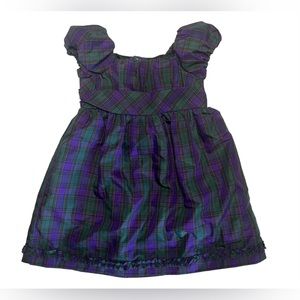 Chaps infant purple plaid dress Size: 24M